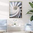 thumbnail image 1 of Designart "Infinite Ivory Seashell Spiral I" Nautilus Floater Framed Canvas Prints, 1 of 5