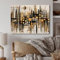 thumbnail image 1 of Designart "Infinite Patterns Gold Black Gold Abstraction" Abstract Shapes Metal Wall Decor, 1 of 5