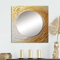 thumbnail image 1 of Designart "Infinite Swirls in Gold and Cream IV" Abstract Spirals Gold Large Square Mirror - Square Bedroom Mirror Printed Wall Decor - Transitional Square Printed Wall Mirror Art, 1 of 5