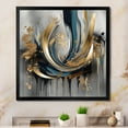 thumbnail image 1 of Designart "Infinity Lines and Abstract Shapes IV" Abstract Framed Wall Art Decor - Modern Green Abstract Shapes Entryway Framed Wall Art Print, 1 of 6