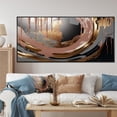 thumbnail image 1 of Designart "Infinity Rivers in Golden and Pink Abstract III" Extra Large Abstract Framed Wall Art - Modern Gold Abstract Liquid Ink Entryway Framed Wall Art, 1 of 7