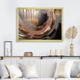 thumbnail image 1 of Designart "Infinity Rivers in Golden and Pink Abstract III" Abstract Framed Wall Art Decor - Modern Gold Abstract Liquid Ink Entryway Framed Wall Art Print, 1 of 6