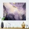 thumbnail image 1 of Designart "Ink Clouds of Purple and Grey Marble V" Fractals Metal Art Print, 1 of 5