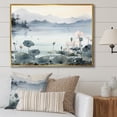 thumbnail image 1 of Designart "Ink Lake Asian Painting I" Asian Art Floater Framed Wall Decor, 1 of 7