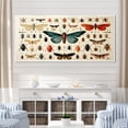 thumbnail image 1 of Designart "Insects and Bugs in Orange and Blue" Oversized Animals Framed Wall Art - Modern Blue Insects & Bugs Bedroom Framed Canvas Wall Art, 1 of 7