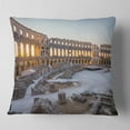 thumbnail image 1 of Designart Inside Ancient Roman Amphitheater - Landscape Printed Throw Pillow - 18x18, 1 of 4