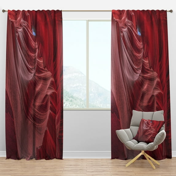 Designart 'Inside Wall of Antelope Canyon' Landscape Blackout Curtain Panel