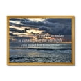 thumbnail image 1 of Designart 'Inspirational Quote and Ocean' Nautical & Coastal Framed Art Print, 1 of 1