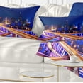 thumbnail image 1 of Designart Interchange Overpass at Night Skyline - Cityscape Throw Pillow - 12x20, 1 of 5
