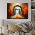 thumbnail image 1 of Designart "Interwoven Orange Tunnel" Tunnels Metal Wall Art Prints, 1 of 1