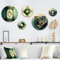thumbnail image 1 of Designart "Intimate Illustrations In Faded Retro Tones VI" Modern Geometric Metal Wall Art Set of 5 Piece, 1 of 5