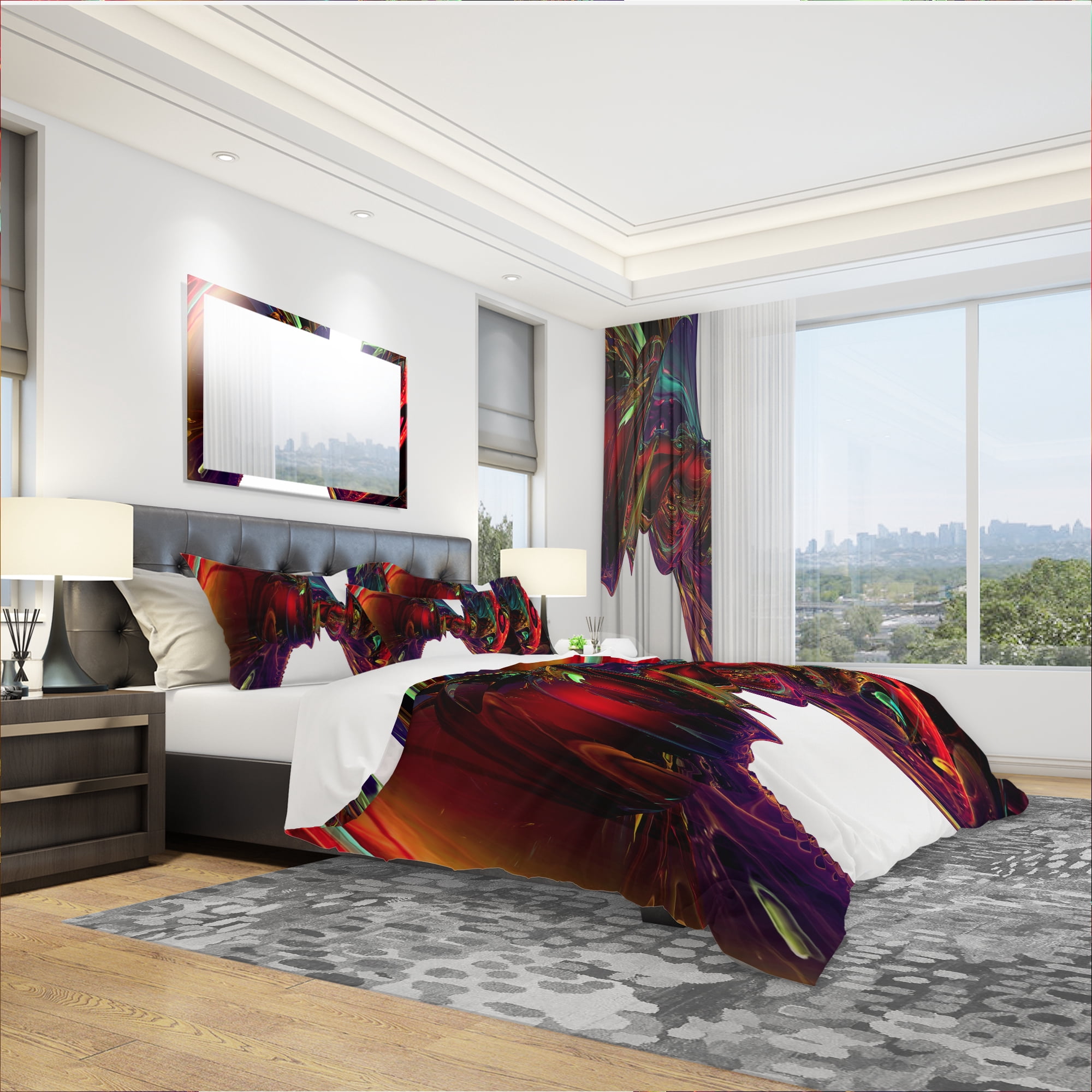 Designart 'Into The Center' Modern & Contemporary Duvet Cover Set