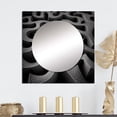 thumbnail image 1 of Designart "Into The Labyrinth Monochrome Maze II" Modern Geometric Square Mirror For Wall Decor - Large Black Square Printed Wall Mirror Art - Square Modern Mirror - Wall Mounted Square Large Mirror, 1 of 5