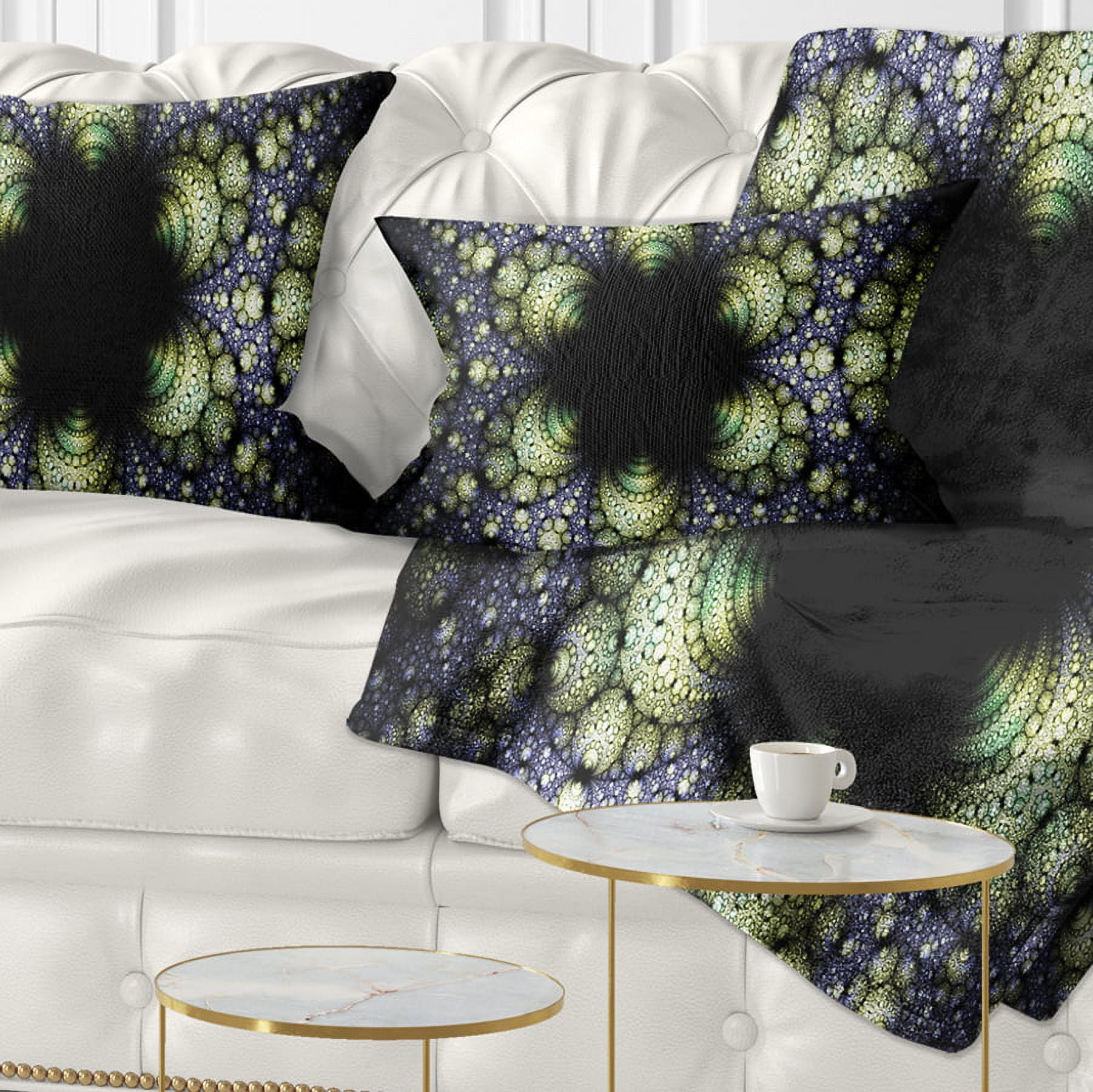 Designart Into the Center of Fraction - Abstract Throw Pillow - 12x20