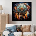 thumbnail image 1 of Designart "Intricate Visions Blue Dream Catcher" Landscapes Floater Framed Wall Art Print, 1 of 7