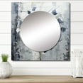 thumbnail image 1 of Designart "Iron Ivy Leaves In Monochrome I" Leaves Square Mirror For Wall Decor - Large Grey Square Mirror Printed Wall Decor - Traditional Square Living Room Mirror, 1 of 5