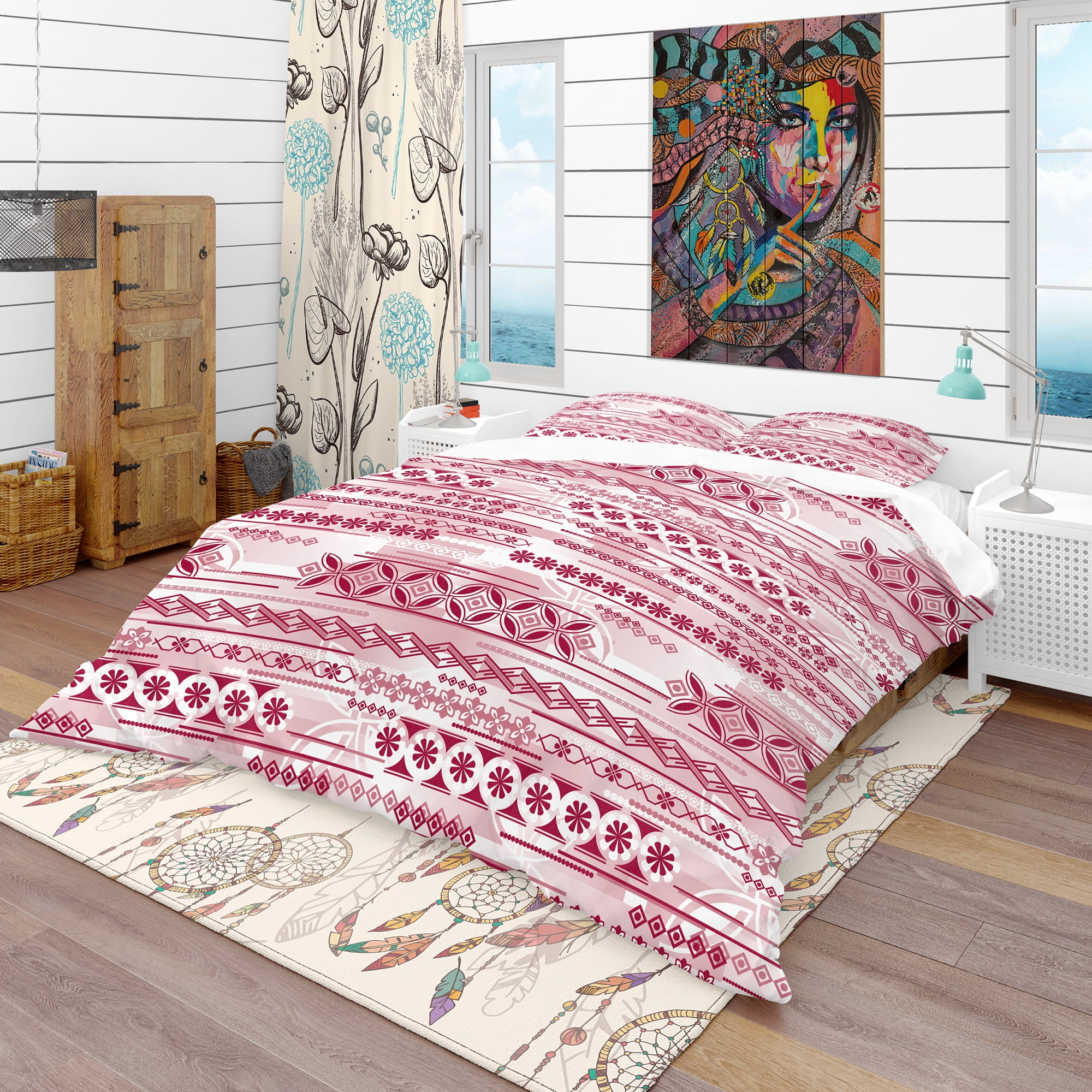 Designart 'Irregular Pattern' Bohemian & Eclectic Duvet Cover Set