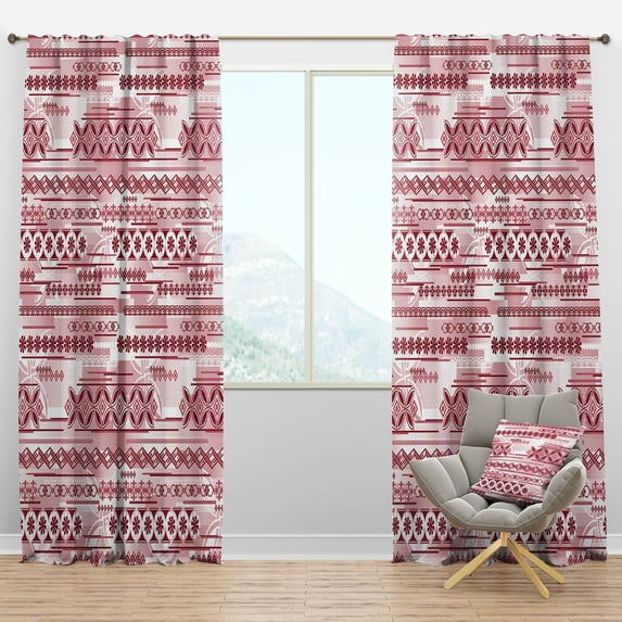 Designart 'Irregular Pattern on Purple' Bohemian & Eclectic Blackout Curtain Panel