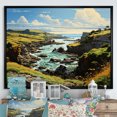 thumbnail image 1 of Designart "Isle This Ireland Emerald wall decor I" Landscapes Floater Framed Canvas Art Print, 1 of 7