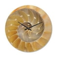thumbnail image 1 of Designart 'Isolated Nautilus Sea Shell' Modern Wood Wall Clock, 1 of 5