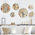 thumbnail image 1 of Designart "Ivory Blue Floral Playfulness" Floral Round Wall Art Set Of 5 - Multicolor Cottage Wall Living Room Decor Set, 1 of 6