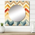 thumbnail image 1 of Designart "Ivory Boho Retro" 0 Square Mirror For Wall Decor - Large Beige Square Printed Wall Mirror Art - Square Glam Mirror - Wall Mounted Square Large Mirror, 1 of 5