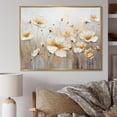 thumbnail image 1 of Designart "Ivory Buttercups On Neutral Simplicity I" Buttercups Floater Framed Canvas Wall Art, 1 of 5