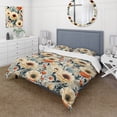 thumbnail image 1 of Designart "Ivory Elegancen Boho Style III" Floral Bedding Covert Set - Cottage Bed Set With 1 Sham, 1 of 5
