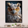 thumbnail image 1 of Designart "Ivory Gold Creature Nightbird" Animals Floater Framed Canvas Wall Art, 1 of 7