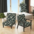 thumbnail image 1 of Designart "Ivory Grace In Minimalist Florals" White Floral Upholstered Accent Chair - Cottage Arm Chair For Living Room, 1 of 5