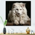 thumbnail image 1 of Designart "Ivory King of Elegance" Animals Framed Wall Art - Traditional White Lion Entryway Framed Wall Art Print, 1 of 6