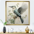 thumbnail image 1 of Designart "Jade Journey of Hummingbird I" Animals Framed Wall Art Decor - Modern Blue Hummingbird Entryway Framed Wall Art Print, 1 of 6