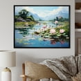 thumbnail image 1 of Designart "Jade Lotus China Art painting II" Chinese Floater Framed Canvas Wall Art, 1 of 7