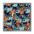 thumbnail image 1 of Designart 'Japanese Koi Fish on Sea Waves' Nautical & Coastal Framed Art Print, 1 of 4
