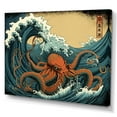 thumbnail image 1 of Designart Japanese Landscape With Octopus III Canvas Wall Art, 1 of 5
