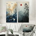 Designart "Japon Art Blue peaceful Zen Minamlism Landscape I" Japan Art