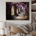 thumbnail image 1 of Designart "Japon Art violet Wisteria Archway I" Japanese Floater Framed Wall Art Print, 1 of 7