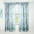 thumbnail image 1 of Designart 'Jasmine White Flowers On Bright Blue' Mid-Century Modern Curtain Panel, 1 of 5