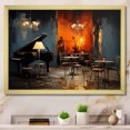 thumbnail image 1 of Designart "Jazz Cafe Atmosphere with Vintage Piano Sonata II" Music Framed Wall Art Decor - Traditional Red Music Jazz Bedroom Framed Canvas Wall Art, 1 of 6