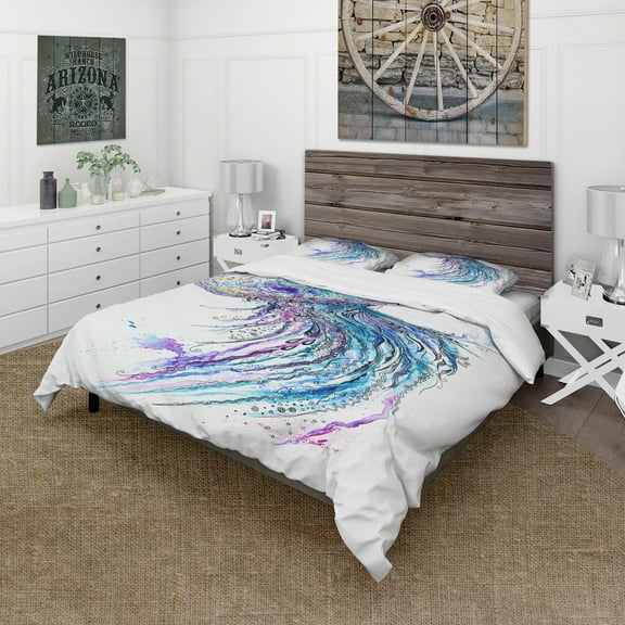 Designart 'Jelly Fish Watercolor' Tropical Duvet Cover Set