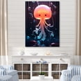 thumbnail image 1 of Designart "Jellyfish Delight Nursery Decor I" Animals Canvas Wall Art - Modern Blue Jellyfish Bedroom Canvas Wall Art, 1 of 6