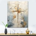 thumbnail image 1 of Designart "Jesus' Cross In Beige II" Christianity Canvas Art Print, 1 of 7