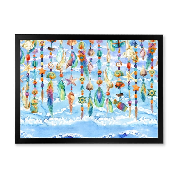 Designart 'Jewelry of Beads and Sea Shell' Traditional Framed Art Print