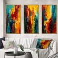 thumbnail image 1 of Designart "Journey of Abstraction in Yellow and Turquoise III" Abstract Framed Wall Art Set Of 3 - Yellow Abstract Frame Gallery Wall Set For Home Decor, 1 of 7