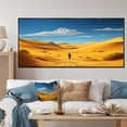 thumbnail image 1 of Designart "Journey Across Yellow Azure Sands" Extra Large Astronomy & Space Framed Wall Art - Modern Yellow Space Landscapes Entryway Framed Wall Art, 1 of 7
