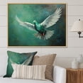 thumbnail image 1 of Designart "Journey Of The Teal Dove" Dove Floater Framed Canvas Wall Art, 1 of 5