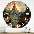 thumbnail image 1 of Designart "Journey To Asian Painting VII" Asian Oversized Wall Clock, 1 of 5