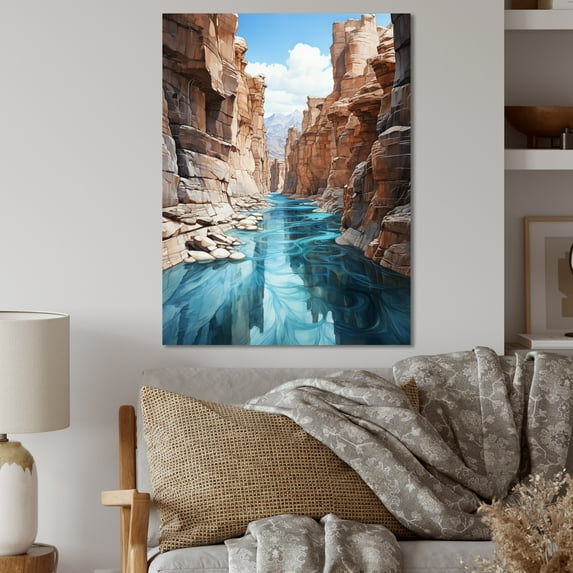 Designart "Journeying Endlessly in the Canyon VIII" Landscape & Nature Metal Wall Art Prints