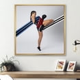 thumbnail image 1 of Designart "Joyful Boxing Enthusiast" Boxing Floater Framed Canvas Art Print, 1 of 5