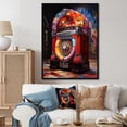 thumbnail image 1 of Designart "Jukeboxes Nostalgic harmonies II" Entertainment Floater Framed Canvas Print, 1 of 7